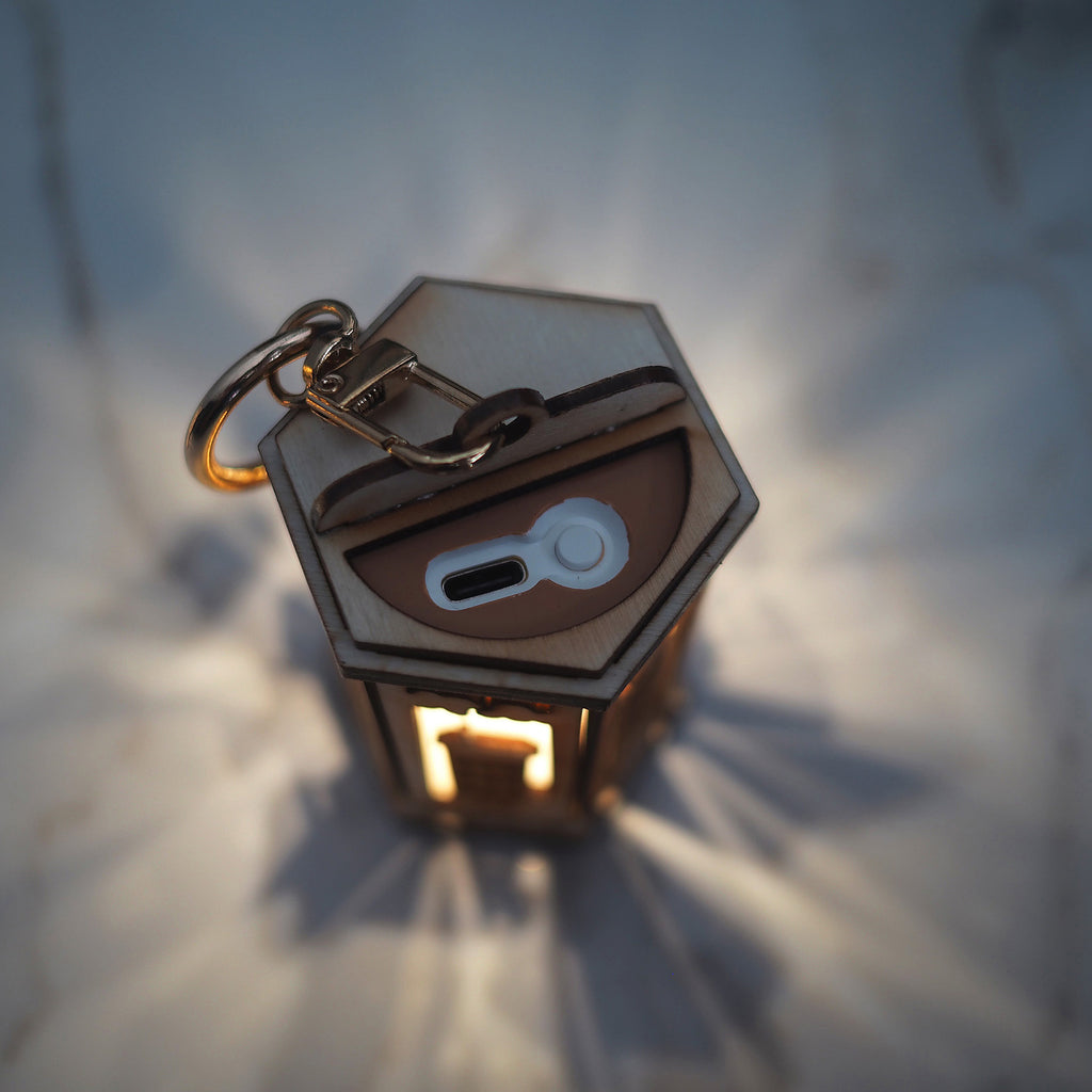 迷你北歐小鎮小夜燈鎖匙扣