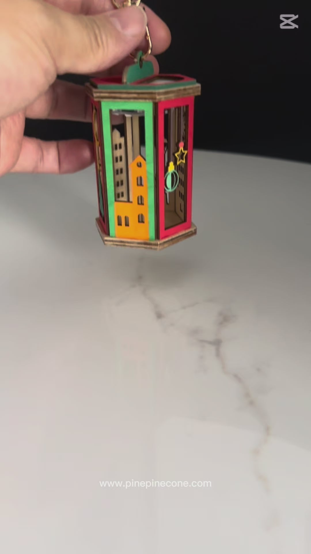 迷你北歐小鎮小夜燈鎖匙扣